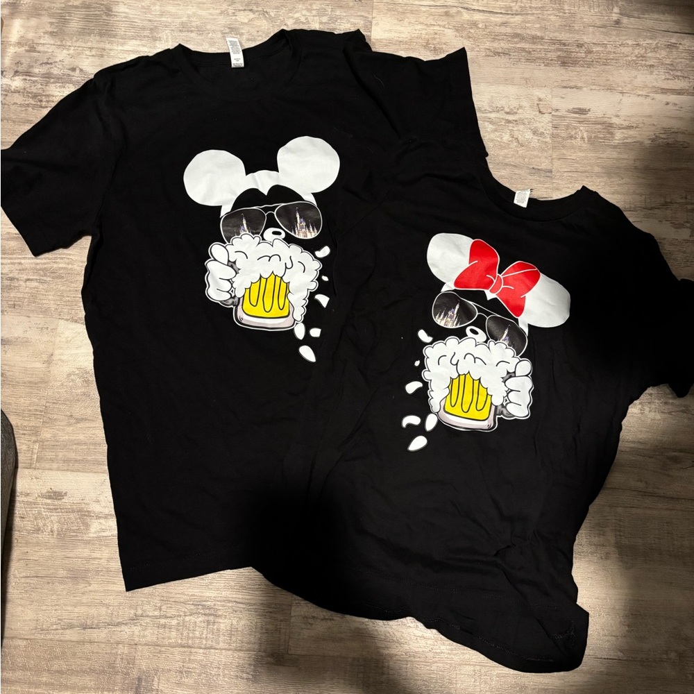 Disney Mickey & Minnie Matching Beer Shirts